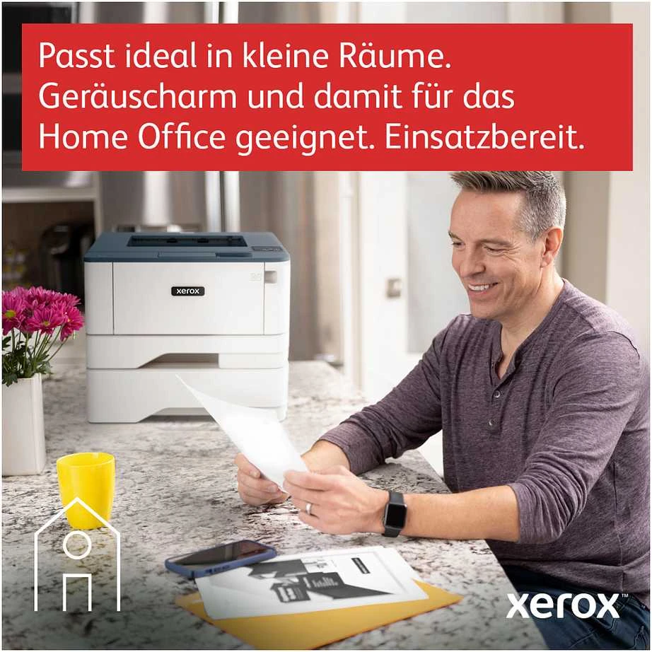 Xerox B310DNI A4 nespalvotas spausdintuvas, 40 psl./min., dvipusis spausdinimas, tinklo ryšys, belaidis internetas, USB, 250 lapų popieriaus dėklas