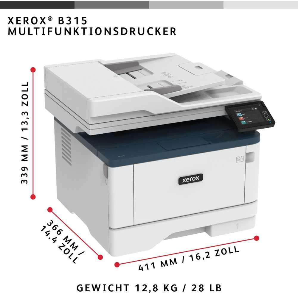 Spausdintuvas Xerox B315DNI, Baltos /Pilkos spalvos