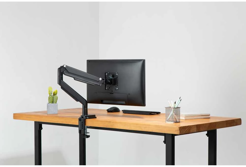 „Assmann Electronic DIGITUS DA-90394“ vienos dujinės spyruoklės monitoriaus spaustuko laikiklis 17–32 colių maks. 9kg. juodas