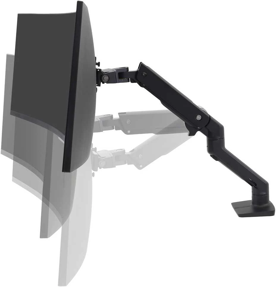 Laikiklis Ergotron - HX Desk Monitorius Arm with HD Pivot - matte juodas