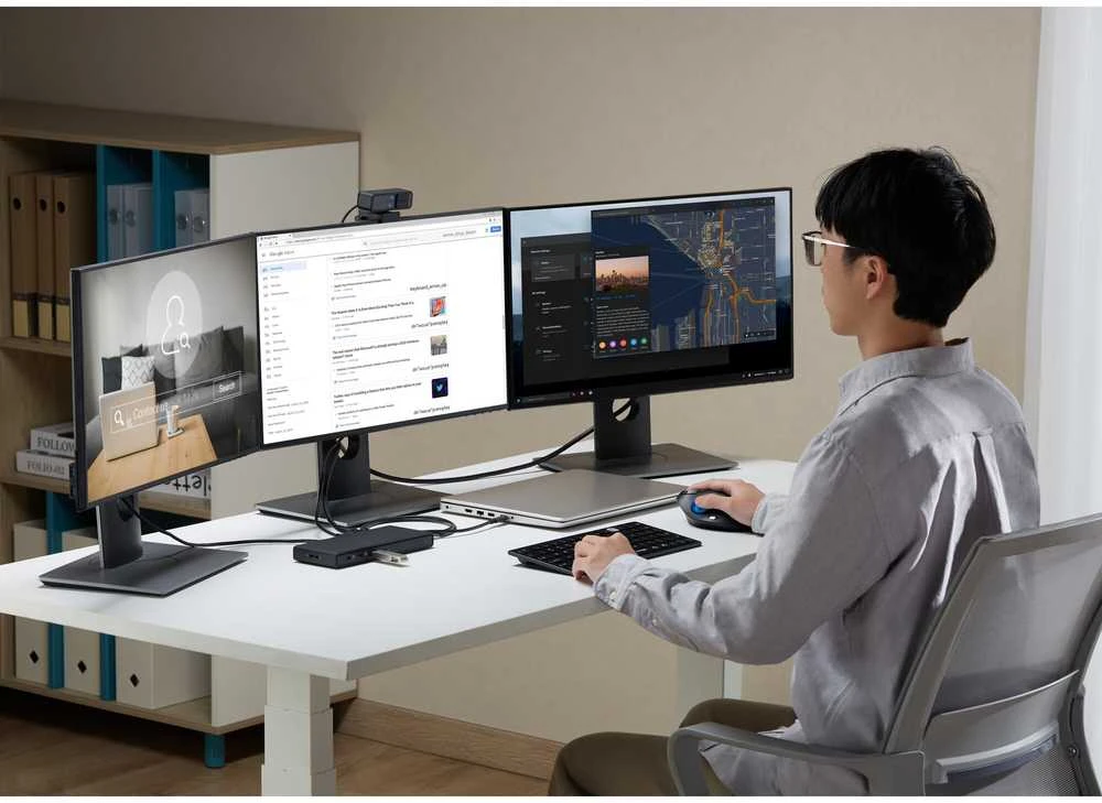 Leitz KENSINGTON SD4842P USB-C triguba vaizdo prijungimo stotelė su 100 PD