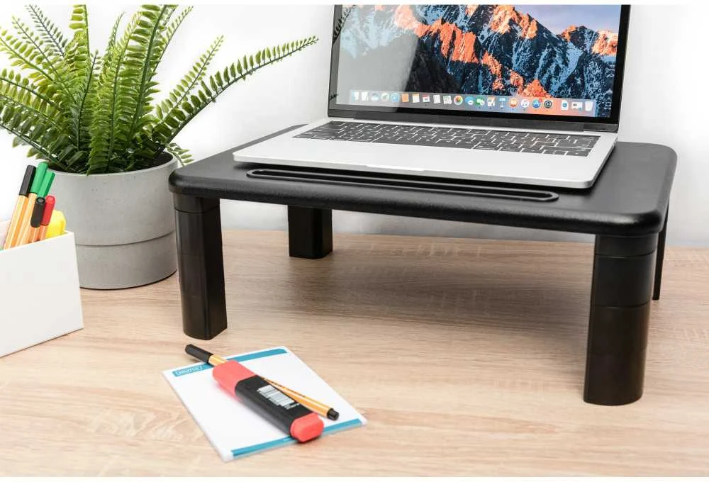 Laikiklis Assmann Electronic DIGITUS Reguliuojamas stalviršis Monitorius Riser 400x280x143mm maksimali apkrova iki 10kg