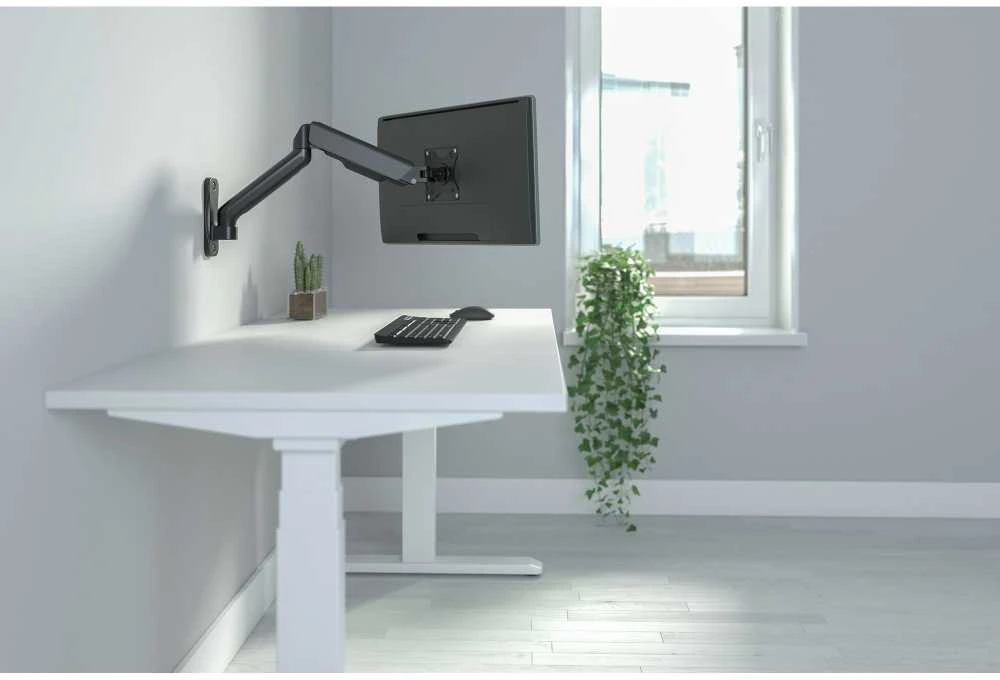 Laikiklis Assmann Electronic DIGITUS Single Gas Spring Monitorius Wall Mount 32inch 9kg max juodas