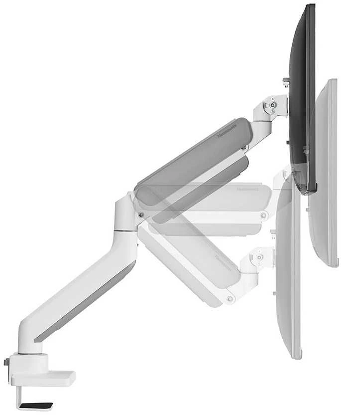 Laikiklis NEOMOUNTS PAGAL NEWSTAR STALO MOUNT 1 ULTRA PLAČIAUS LENKAS EKRANOS (TOPFIX CLAMP & GROMMET)