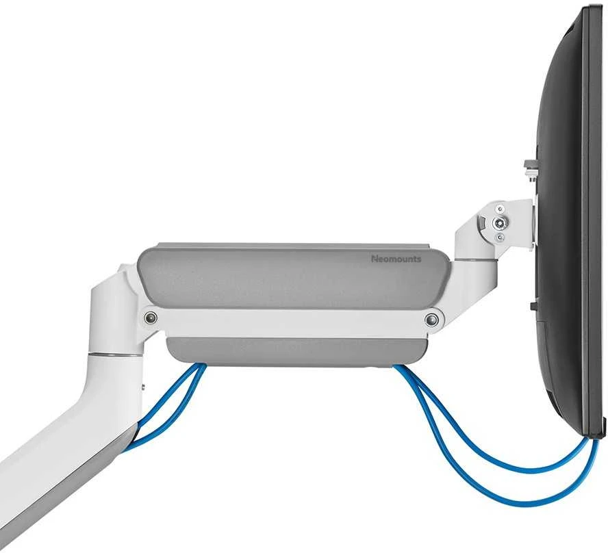 Laikiklis NEOMOUNTS PAGAL NEWSTAR STALO MOUNT 1 ULTRA PLAČIAUS LENKAS EKRANOS (TOPFIX CLAMP & GROMMET)
