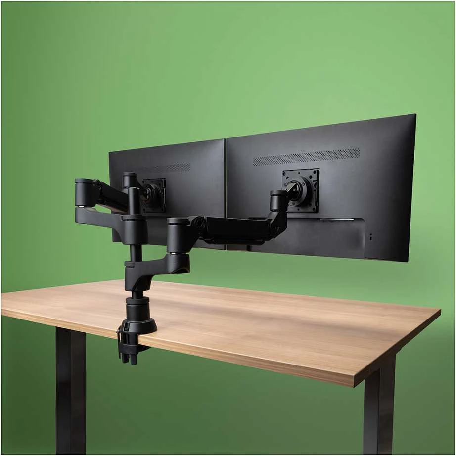 Laikiklis R-Go Tools R-Go Monitorarm 0"-32" 2TFT Max.9KG Caparo 4 Gasfeder sidabrinis