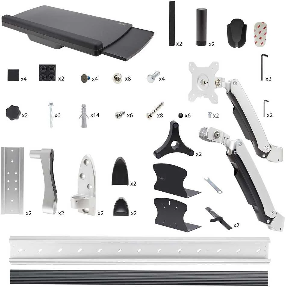 Laikiklis Startechcom Startech Accessories prie sienos tvirtinama darbo stotis su kompiuterio laikikliu