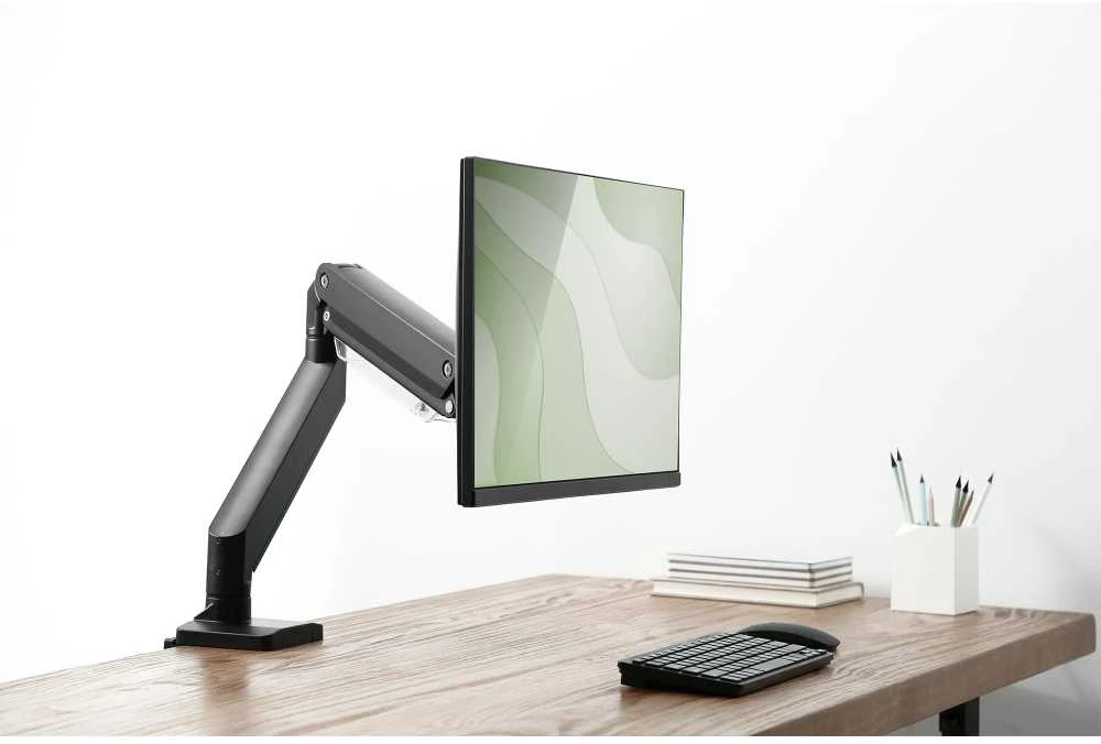 Laikiklis Assmann Electronic DIGITUS Single Gas Spring Monitorius Desk Mount 35inch 15kg max juodas