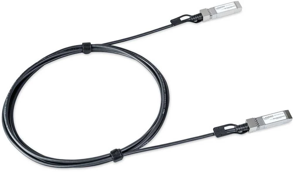 Carruzzo LANCOM SFP-DAC10-3m „InfiniBand“ arba pluoštinis optinis kabelis Juoda, Plienas