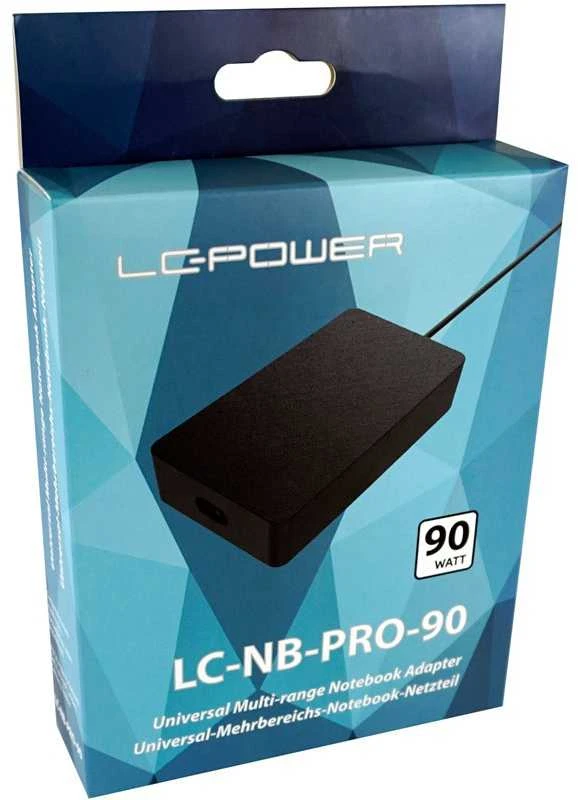 LCP LC-Power LC-NB-PRO-90 maitinimo adapteris / inverteris Vidaus 90 W Juoda