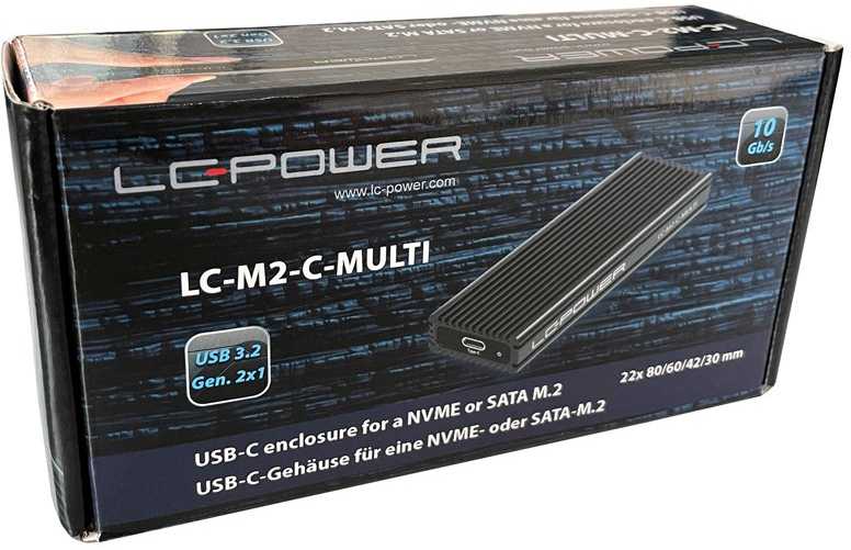 LC-Power USB-C 3.2 Gen 2 – M.2 NVMe / SATA SSD (LC-M2-C-MULTI)