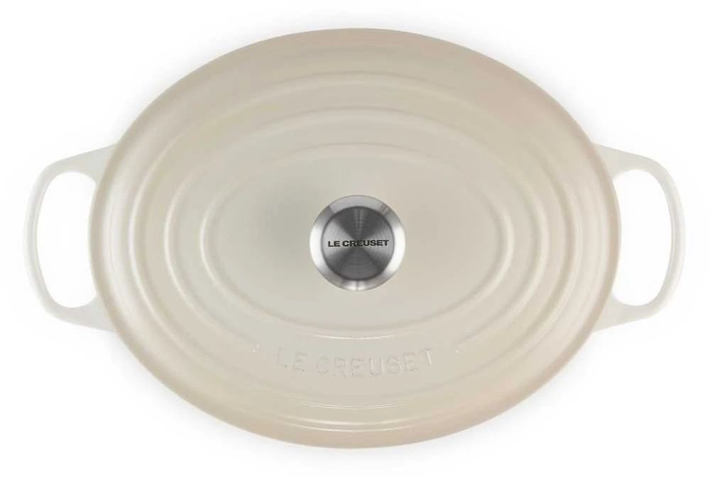Virtuvės Indai - Le Creuset Signature Keptuvė 6.3L Ketaus Emaliuota Ovali 31cm Meringue