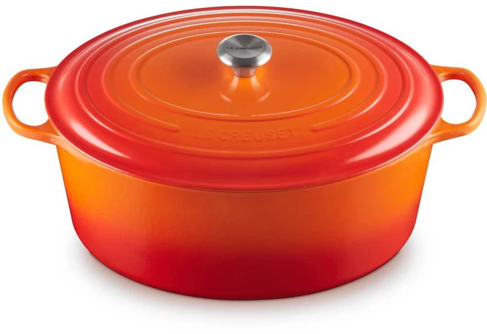 Virtuvinis indų rinkinys - Le Creuset Signature Keptuvė 40cm 13.9L Emaliuotas Ketaus Raudona