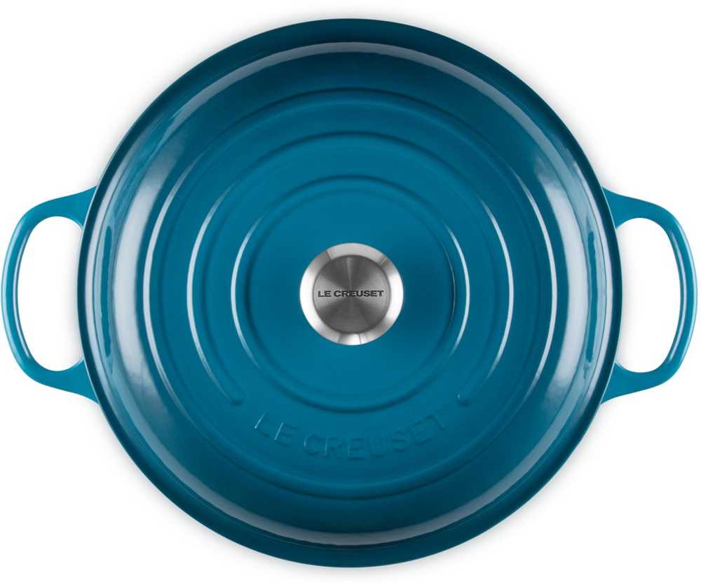 Virtuvės Indai - Le Creuset Signature Seklioji Keptuvė 30cm Gili Mėlyna