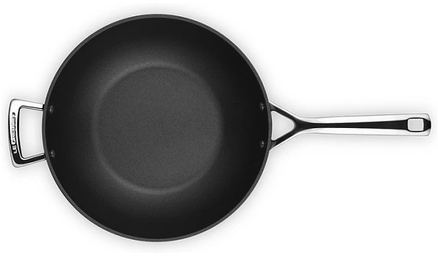 Le Creuset Toughened Non-Stick NonStick Stir-Fry StirFry Pan 30cm juodas sidabrinis (51104300010202)