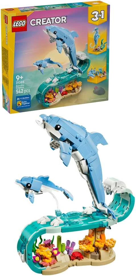 LEGO® Creator 3 in 1 Jūrų gyvūnai: gražūs delfinai 31385