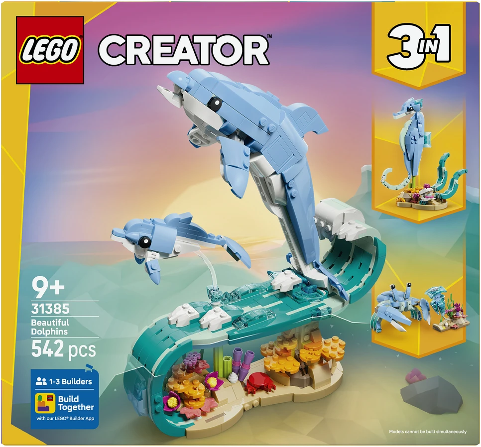 LEGO® Creator 3 in 1 Jūrų gyvūnai: gražūs delfinai 31385