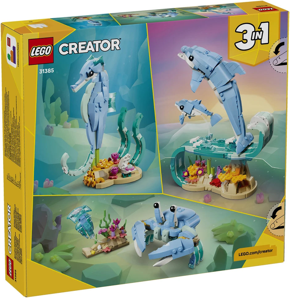 LEGO® Creator 3 in 1 Jūrų gyvūnai: gražūs delfinai 31385