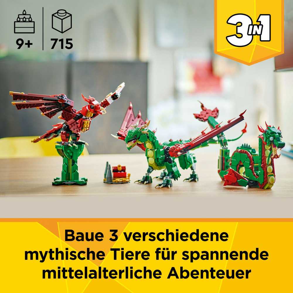 LEGO® Creator 3in1 Viduramžių drakonas (31161)