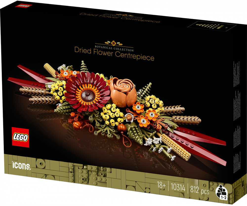 NAUJIENA! LEGO Icons Džiovintų gėlių puošmena 10314