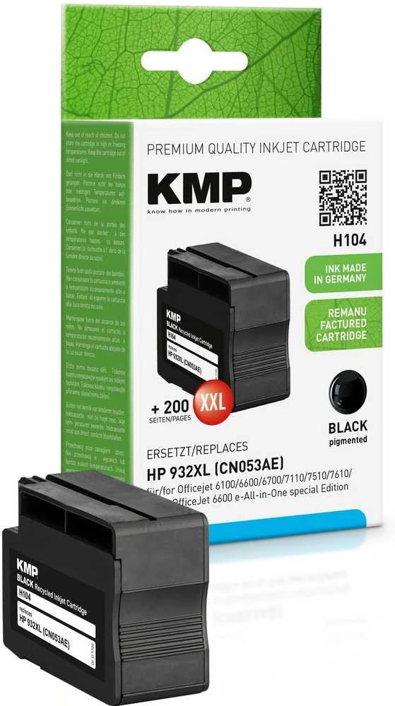 Legrand KMP H84 - Rašalas pigmento pagrindu - Juodas - HP Officejet 6100/6600/6700 - 1 vnt - Rašalinis spausdinimas