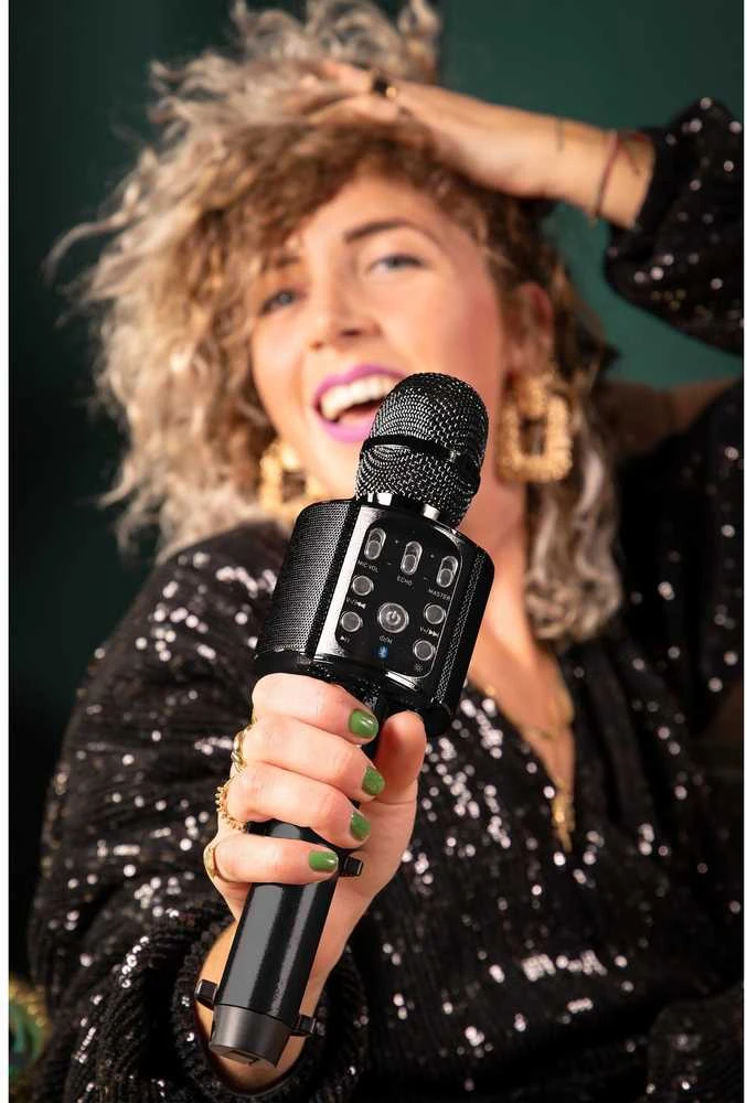 LENCO BMC-090 Karaoke-Mikrofonas, juodas