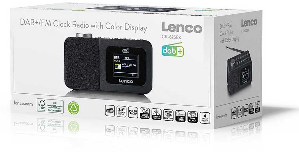 Lenco CR-625BK juoda