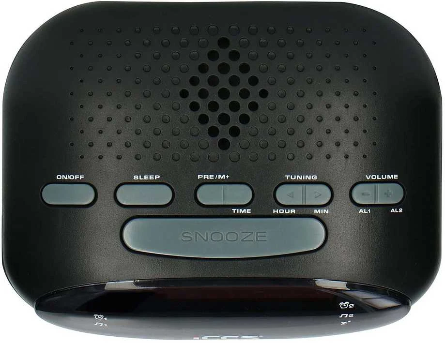 LENCO ICR-210 FM-Uhrenradio & Radiowecker. juodas