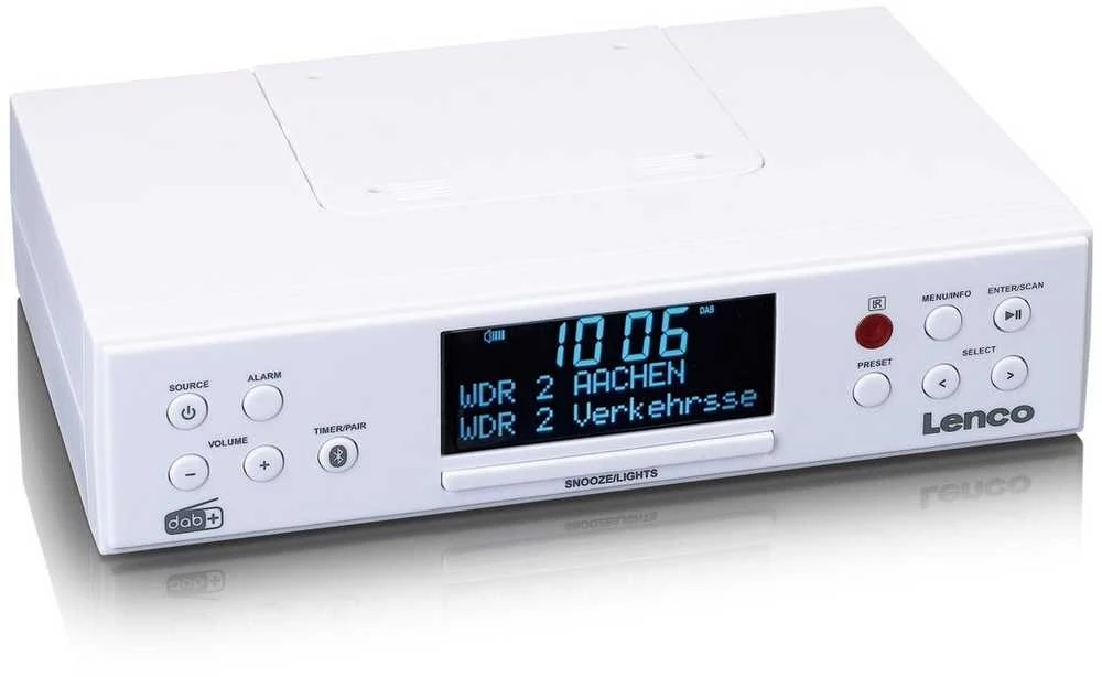 Lenco KCR-190WH - FM/DAB virtuvės radijas su Bluetooth