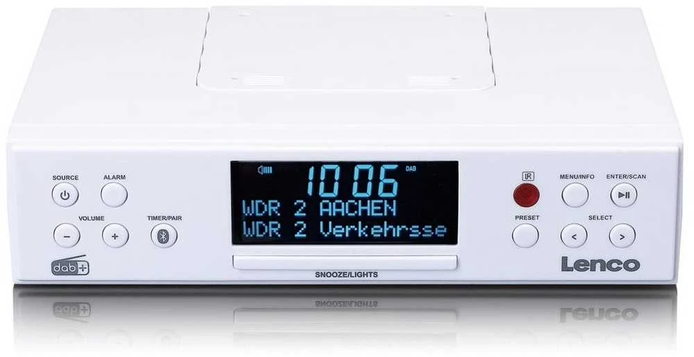 Lenco KCR-190WH - FM/DAB virtuvės radijas su Bluetooth