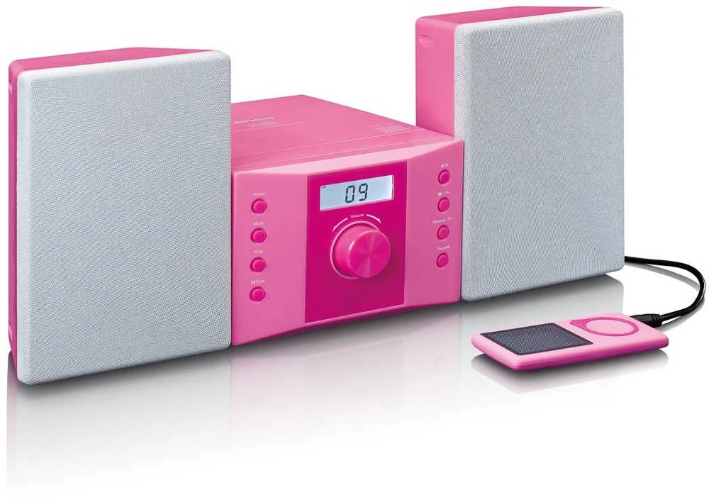 Muzikinis centras Lenco MC-013 rožinė