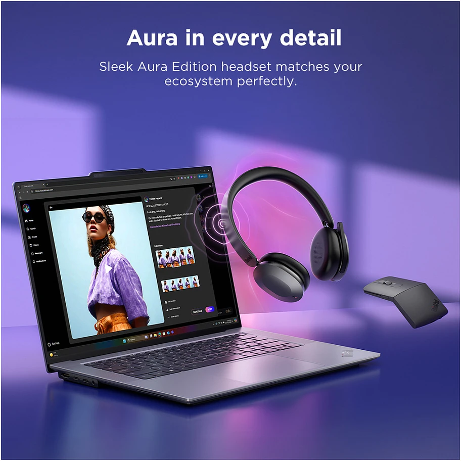 Lenovo | Ausinės | ThinkPad Dual-Mode 8550 | Su mikrofonu | ANC | Juodas