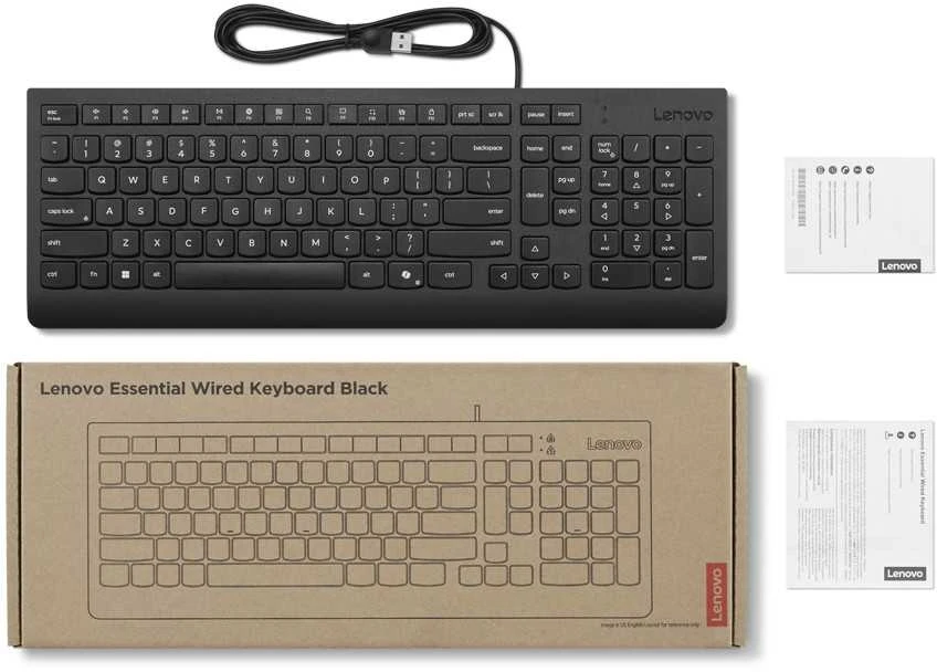LENOVO ESSENT.Klaviatūra su laidu - AI - GERMAN