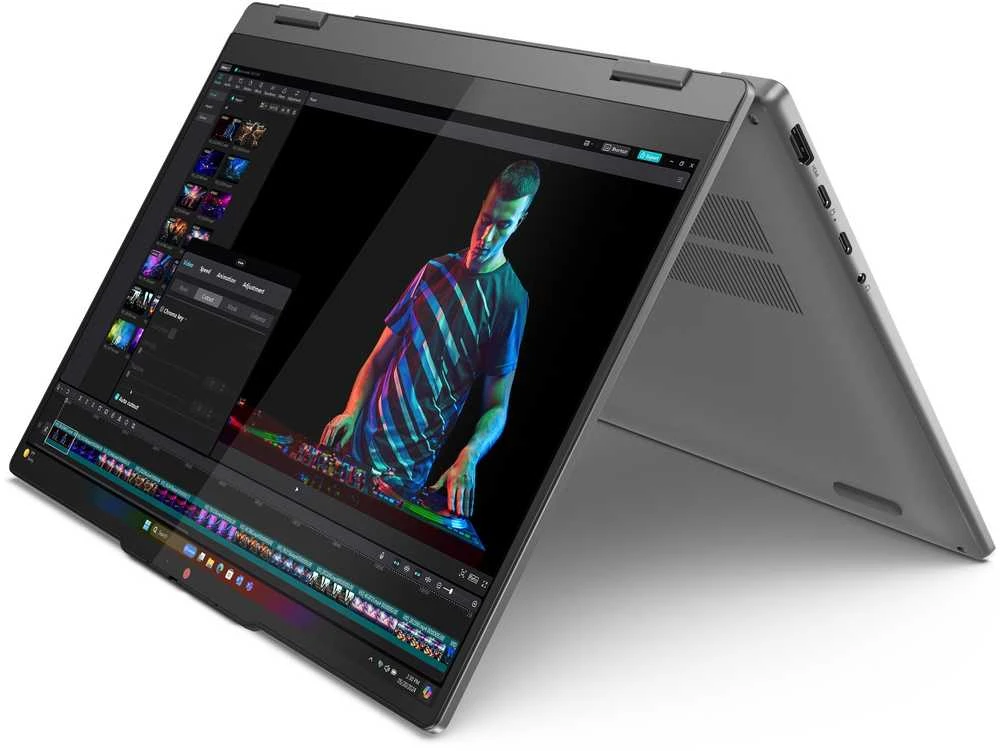Nešiojamas kompiuteris Lenovo IdeaPad 5 2-in-1 14Q8X9 | Snapdragon X Plus X1P-42-100, 14" WUXGA OLED lietimui jautrus, 16 GB RAM, 1 TB SSD, Windows 11 Home | Pilkas