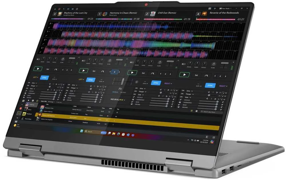 Nešiojamas kompiuteris Lenovo IdeaPad 5 2-in-1 14Q8X9 | Snapdragon X Plus X1P-42-100, 14" WUXGA OLED lietimui jautrus, 16 GB RAM, 1 TB SSD, Windows 11 Home | Pilkas