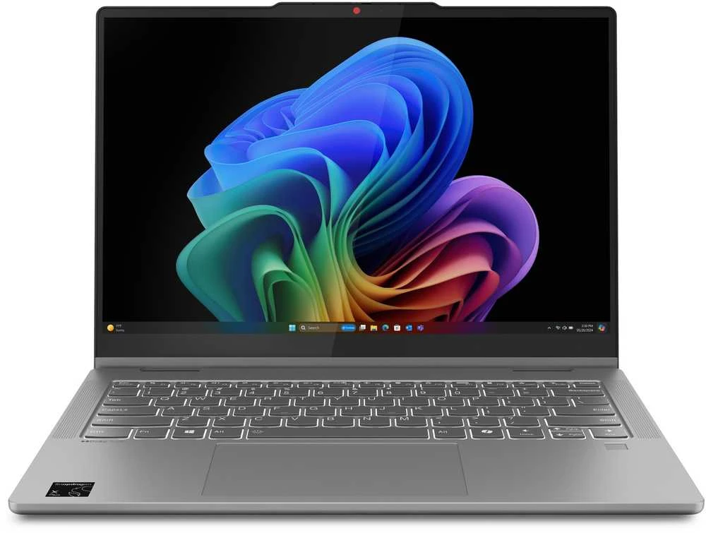 Nešiojamas kompiuteris Lenovo IdeaPad 5 2-in-1 14Q8X9 | Snapdragon X Plus X1P-42-100, 14" WUXGA OLED lietimui jautrus, 16 GB RAM, 1 TB SSD, Windows 11 Home | Pilkas