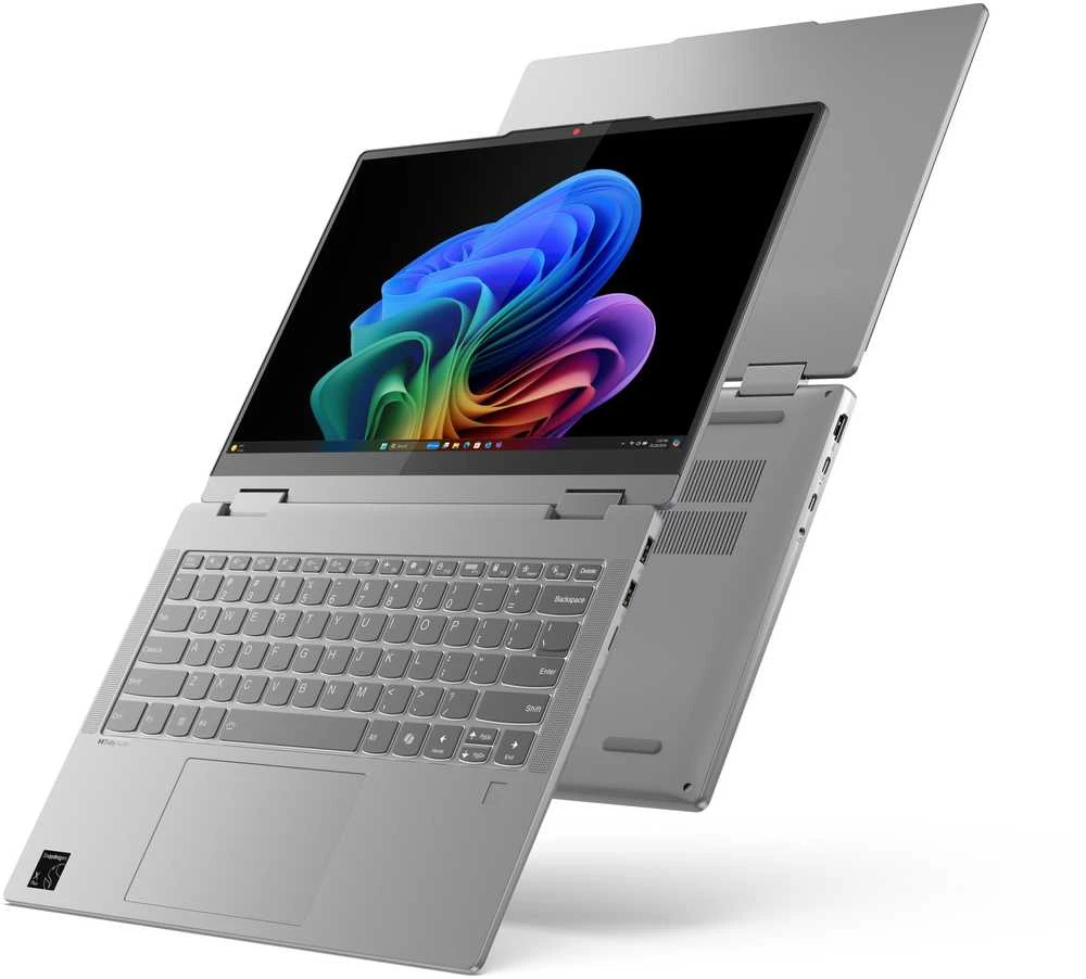 Nešiojamas kompiuteris Lenovo IdeaPad 5 2-in-1 14Q8X9 | Snapdragon X Plus X1P-42-100, 14" WUXGA OLED lietimui jautrus, 16 GB RAM, 1 TB SSD, Windows 11 Home | Pilkas