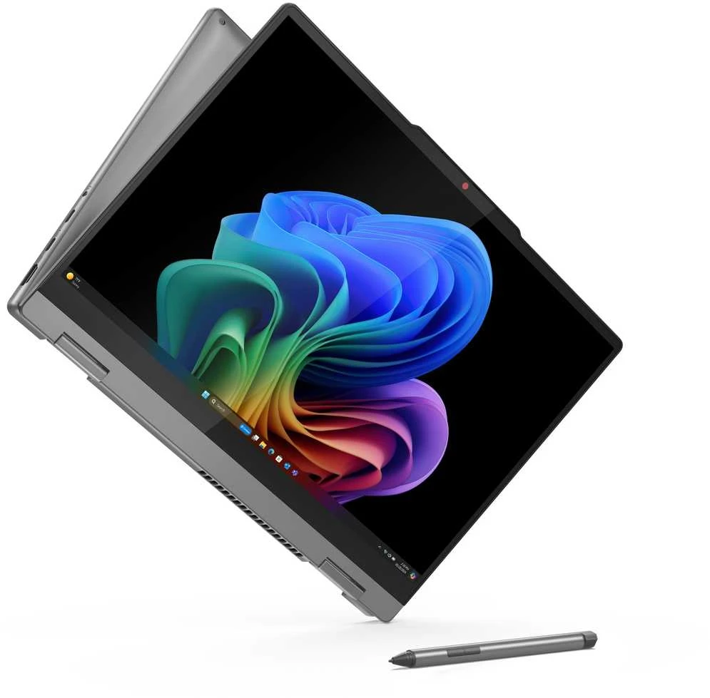 Nešiojamas kompiuteris Lenovo IdeaPad 5 2-in-1 14Q8X9 | Snapdragon X Plus X1P-42-100, 14" WUXGA OLED lietimui jautrus, 16 GB RAM, 1 TB SSD, Windows 11 Home | Pilkas