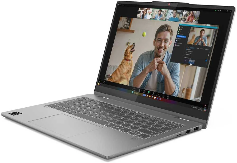 Nešiojamas kompiuteris Lenovo IdeaPad 5 2-in-1 14Q8X9 | Snapdragon X Plus X1P-42-100, 14" WUXGA OLED lietimui jautrus, 16 GB RAM, 1 TB SSD, Windows 11 Home | Pilkas