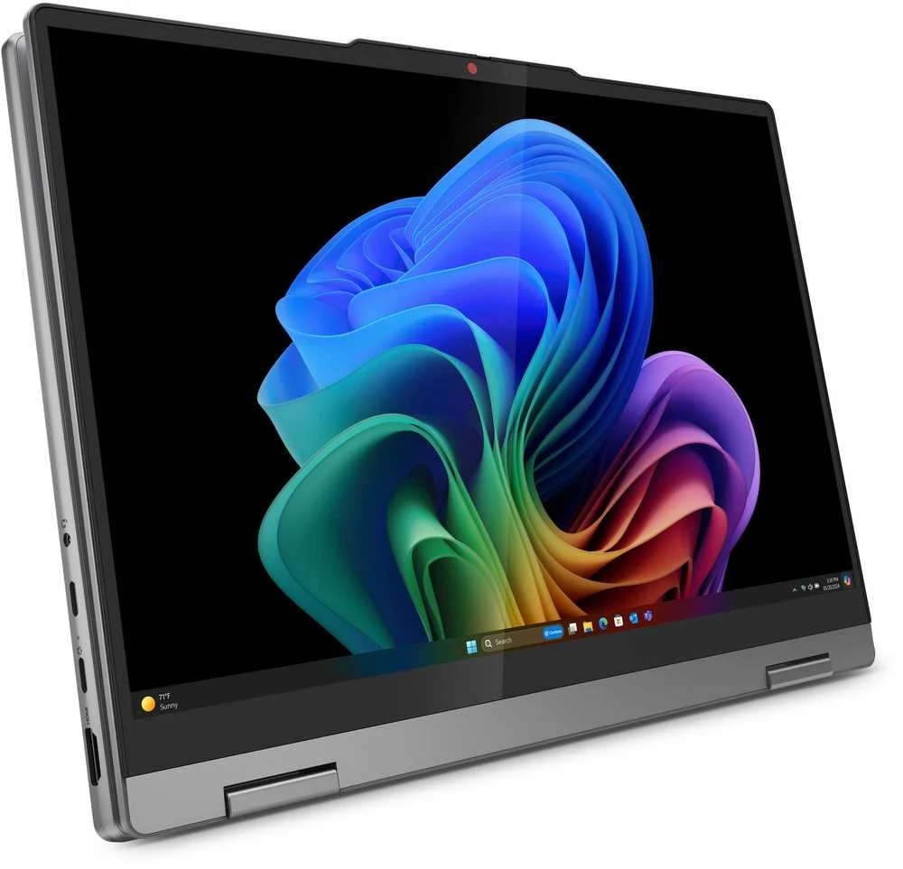Nešiojamas kompiuteris Lenovo IdeaPad 5 2-in-1 14Q8X9 | Snapdragon X Plus X1P-42-100, 14" WUXGA OLED lietimui jautrus, 16 GB RAM, 1 TB SSD, Windows 11 Home | Pilkas