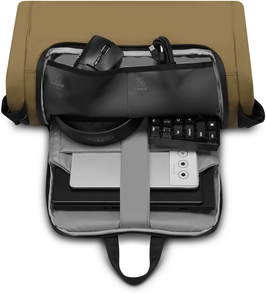Lenovo GX41U39298 laptop case 40.6 cm (16") Backpack Juodas, Geltona