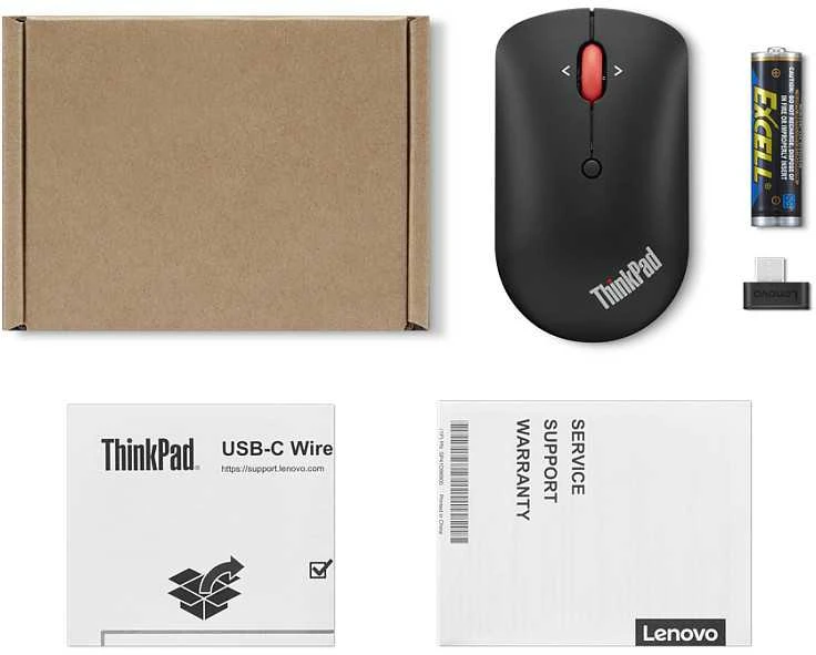 Lenovo | ThinkPad USB-C Wireless Compact Pelė | Juodas