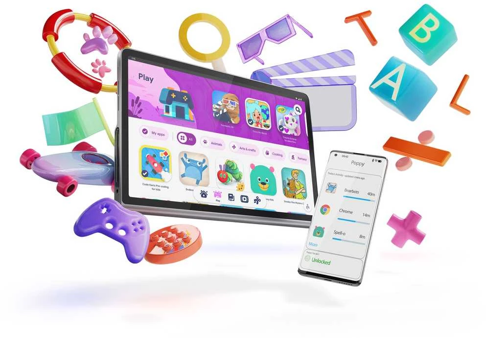 Planšetė Lenovo Tab Plus inkl Sleeve 8GB 128GB luna pilkas