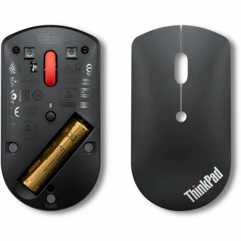 Lenovo | „ThinkPad“ tyli „Bluetooth“ pelė | Belaidė | „Bluetooth 5.0“ | Juoda | 1 metai(-ų)