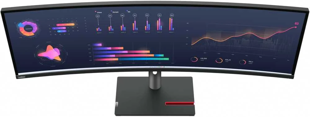 Monitorius Lenovo | ThinkVision | P49w-30 | 49 " | IPS | 32:9 | 60 Hz | 4 ms | 5120 x 1440 | 350 cd/m² | HDMI jungtys quantity 2 | Juodas | Garantija 36 mėn.