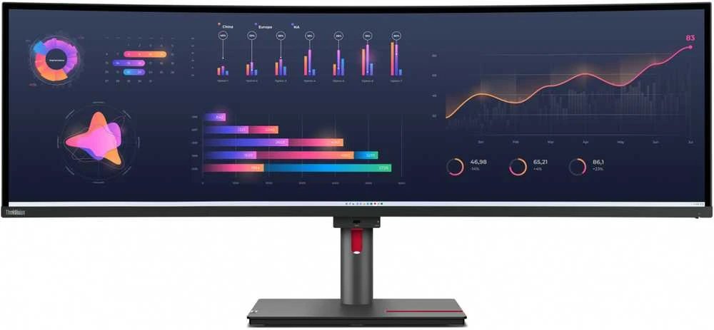 Monitorius Lenovo | ThinkVision | P49w-30 | 49 " | IPS | 32:9 | 60 Hz | 4 ms | 5120 x 1440 | 350 cd/m² | HDMI jungtys quantity 2 | Juodas | Garantija 36 mėn.