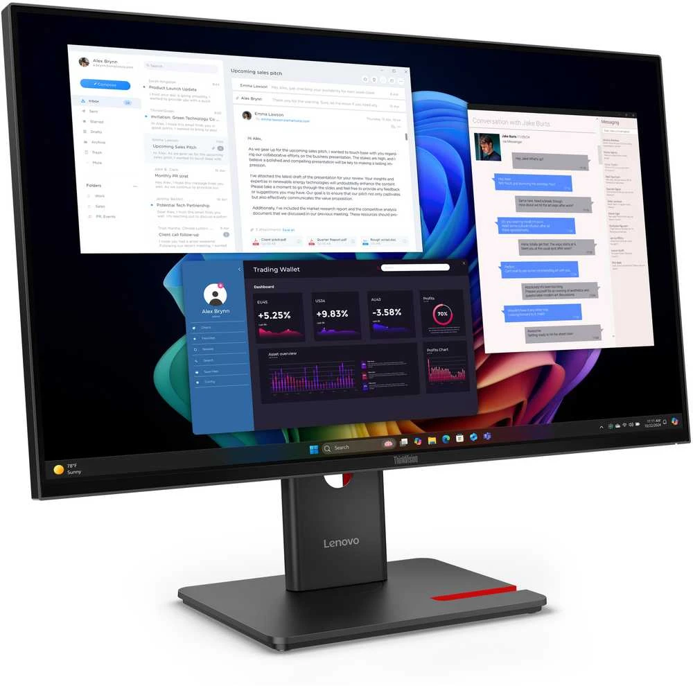 Monitorius Lenovo | ThinkVision T27UD-40 | 27 " | IPS | 16:9 | 60 Hz | 4 ms | 3840 x 2160 pikselių | 350 cd/m² | HDMI jungtys quantity 1 | Eclipse Juodas | Garantija 36 mėn.