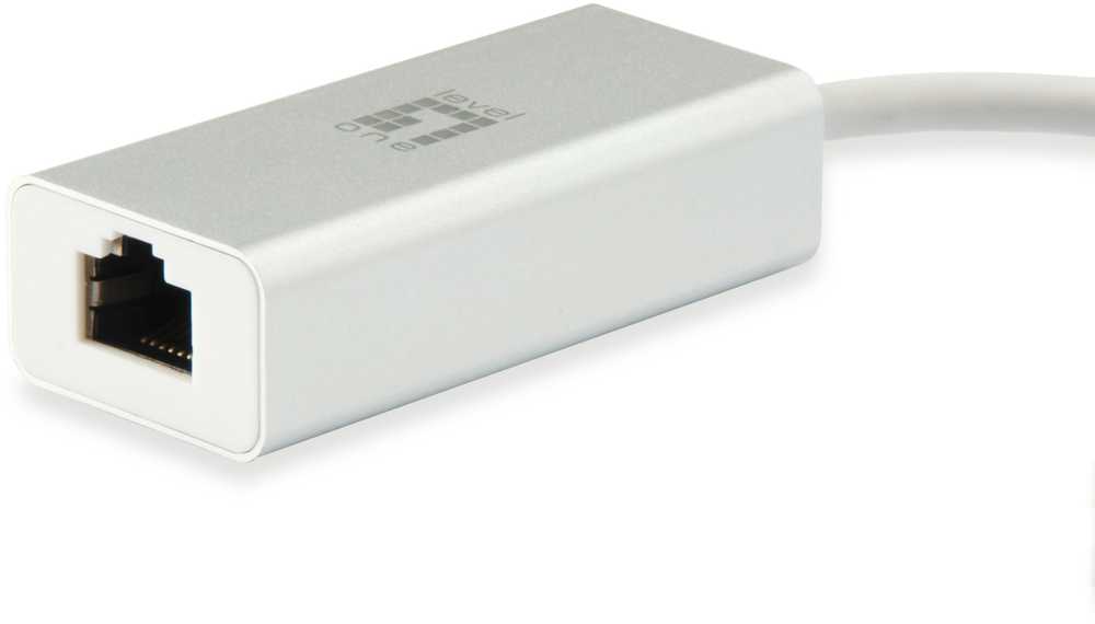 Level One Adapteris USB LevelOne 0402 V4 USB-C - RJ-45 Sidabrinė (USB-0402 V4)