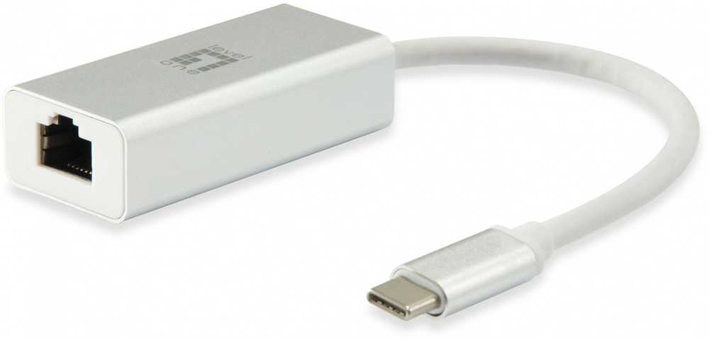 Level One Adapteris USB LevelOne 0402 V4 USB-C - RJ-45 Sidabrinė (USB-0402 V4)