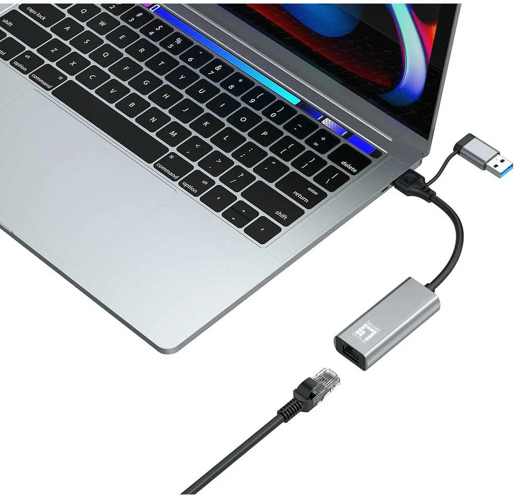 LevelOne USB-C į tinklo adapterį su USB-A jungtimi